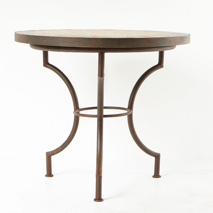 Mosaic bistro table round 70 cm green/diamond