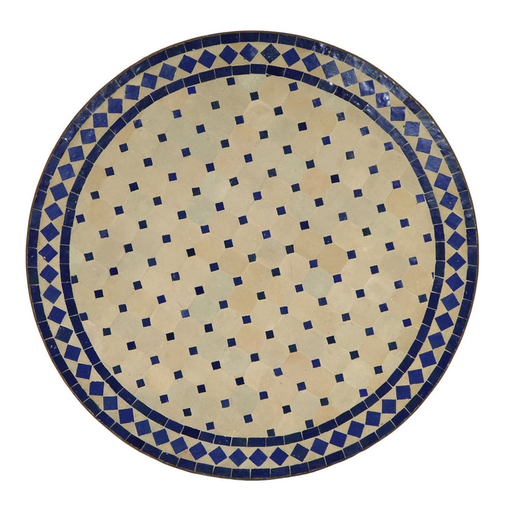 Mosaic table D90 Blue/Rhombus