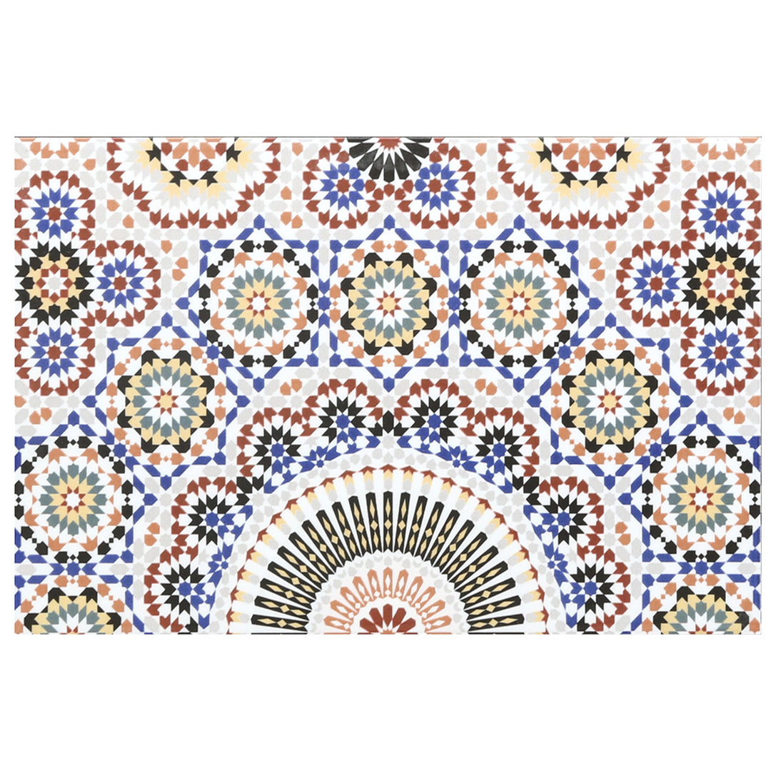 Pattern tile ceramic wall tile 40x25 cm with oriental pattern in multi-colored as a detailed view