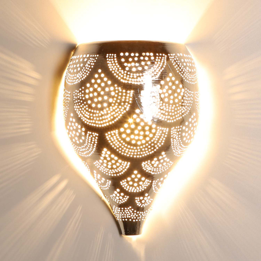 Moroccan silver wall lamp Nadim