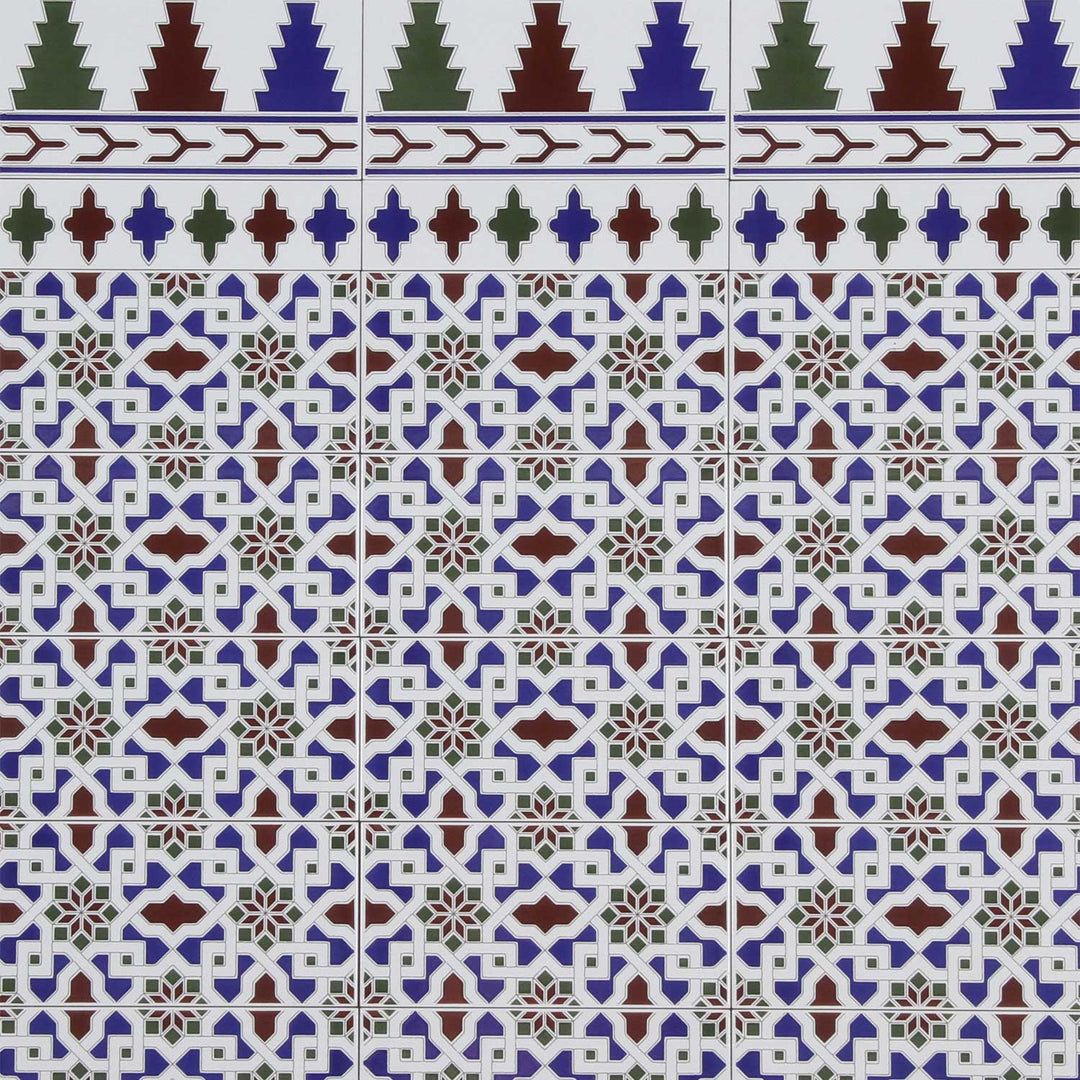 Moroccan tile border 28×14 cm – Oriental decorative frieze