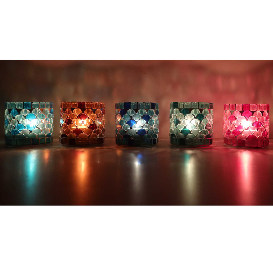 Oriental mosaic lantern Athens S set of 5