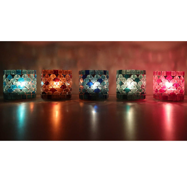 Oriental mosaic lantern Athens S set of 5