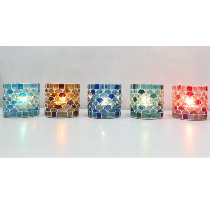 Oriental mosaic lantern Athens S set of 5