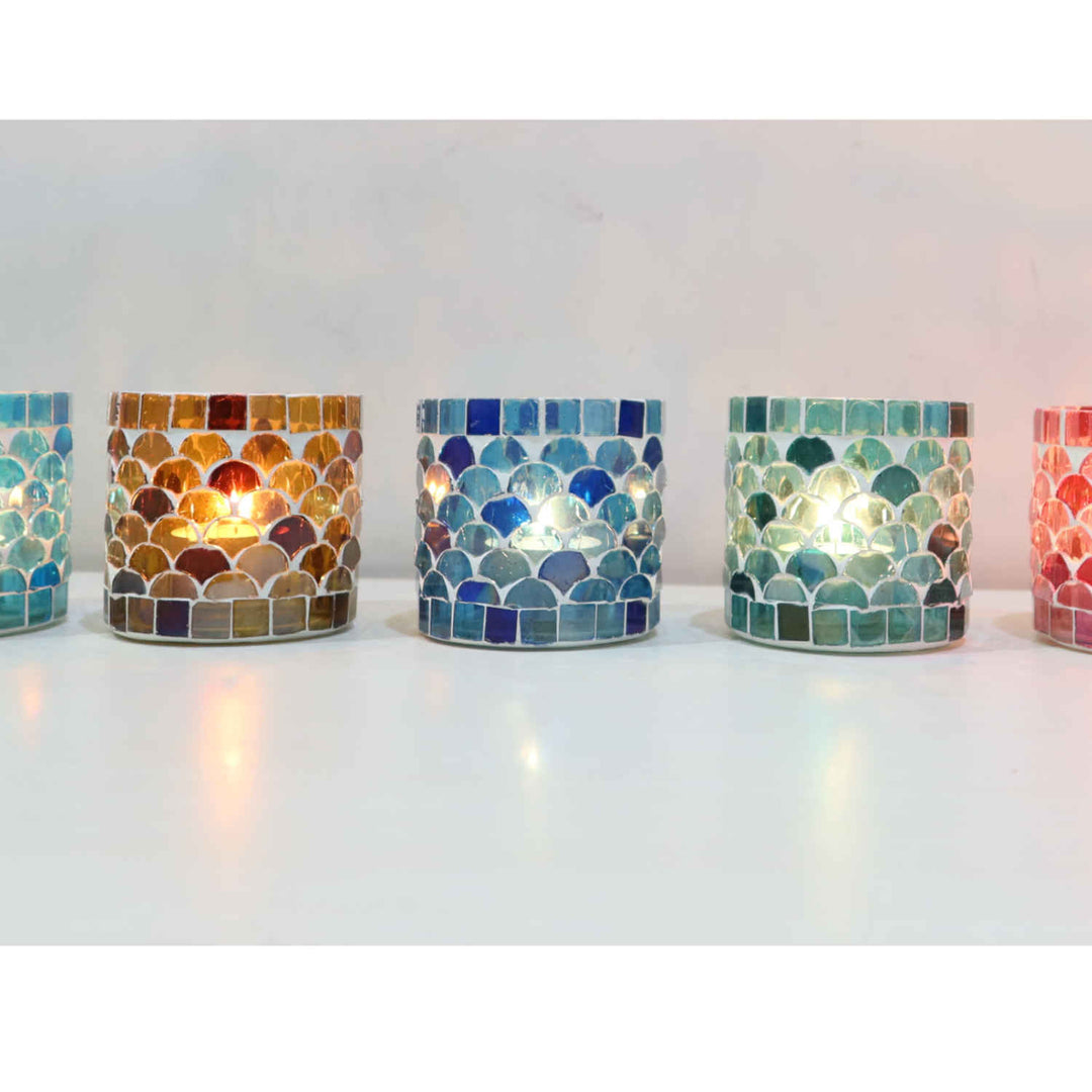 Oriental mosaic lantern Athens S set of 5