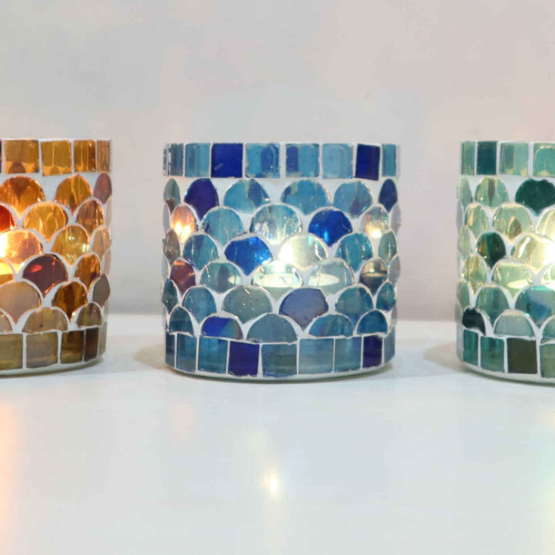 Oriental mosaic lantern Athens S set of 5
