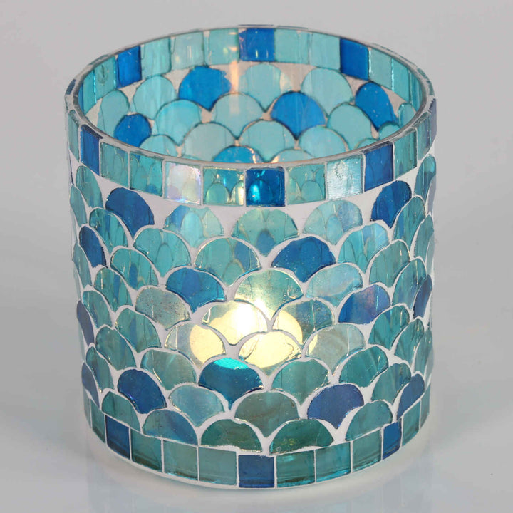 Oriental mosaic lantern Athens Light blue