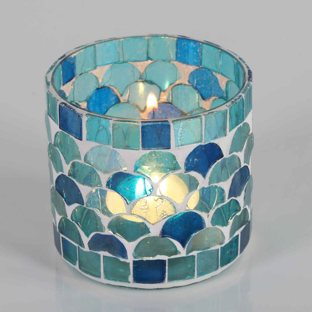 Oriental mosaic lantern Athens Light blue