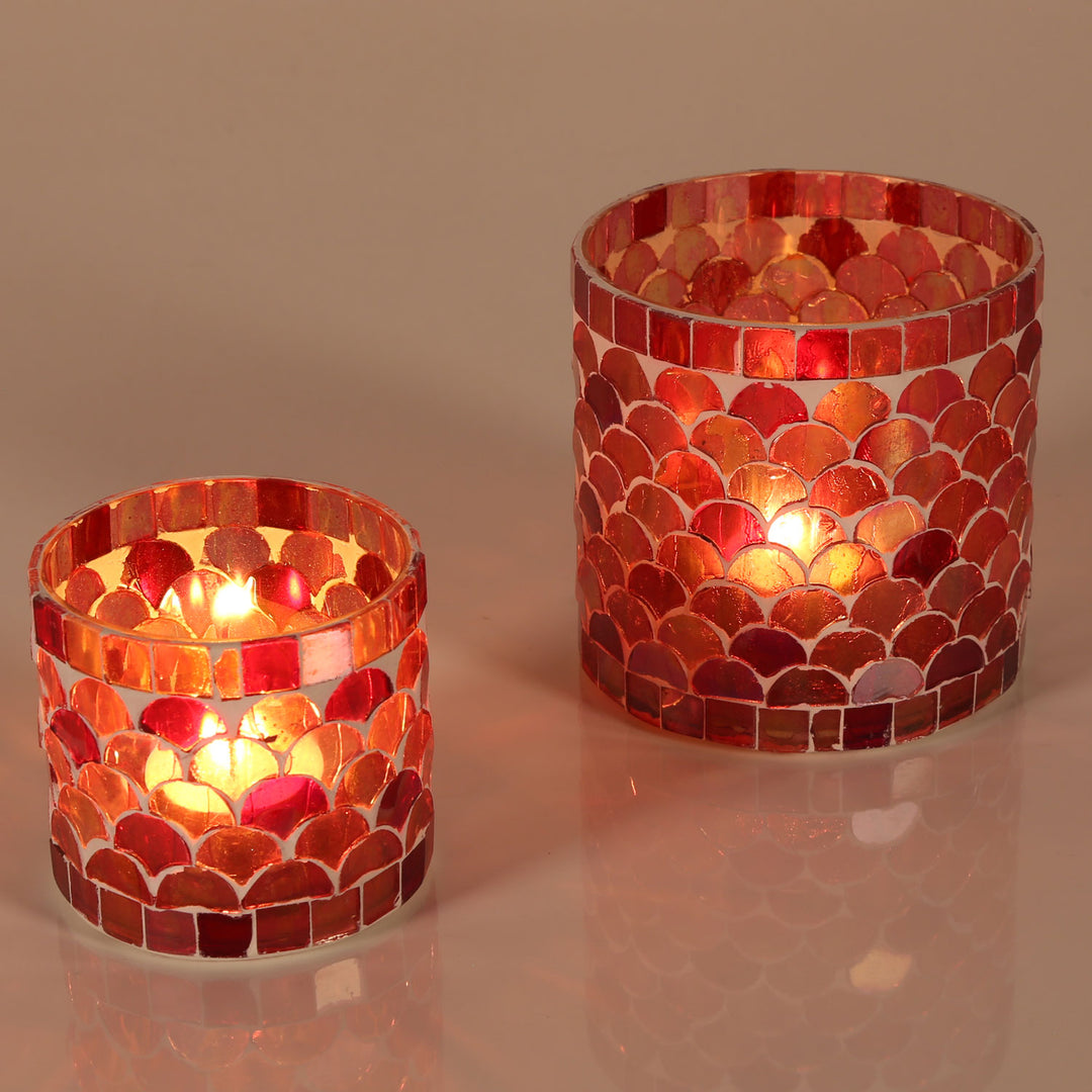 Oriental mosaic lantern Athens Red