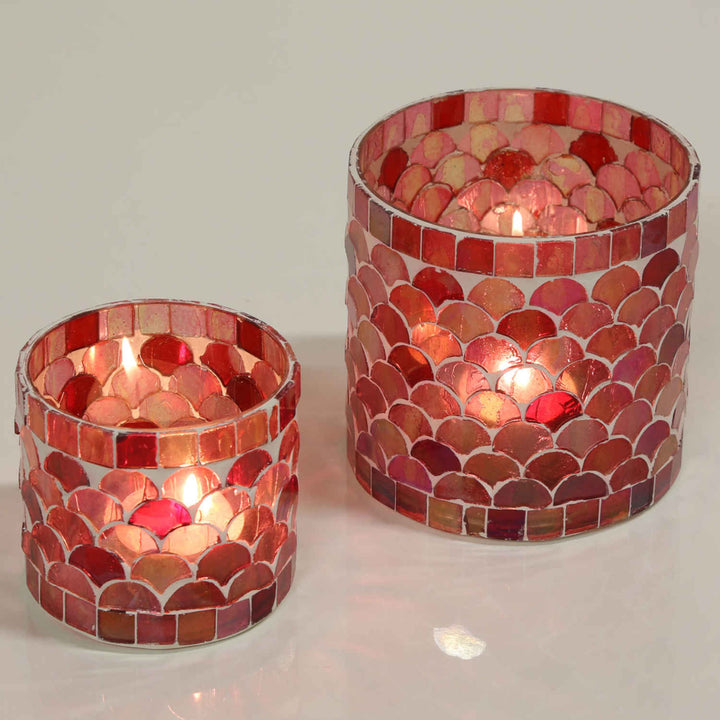 Oriental mosaic lantern Athens Red