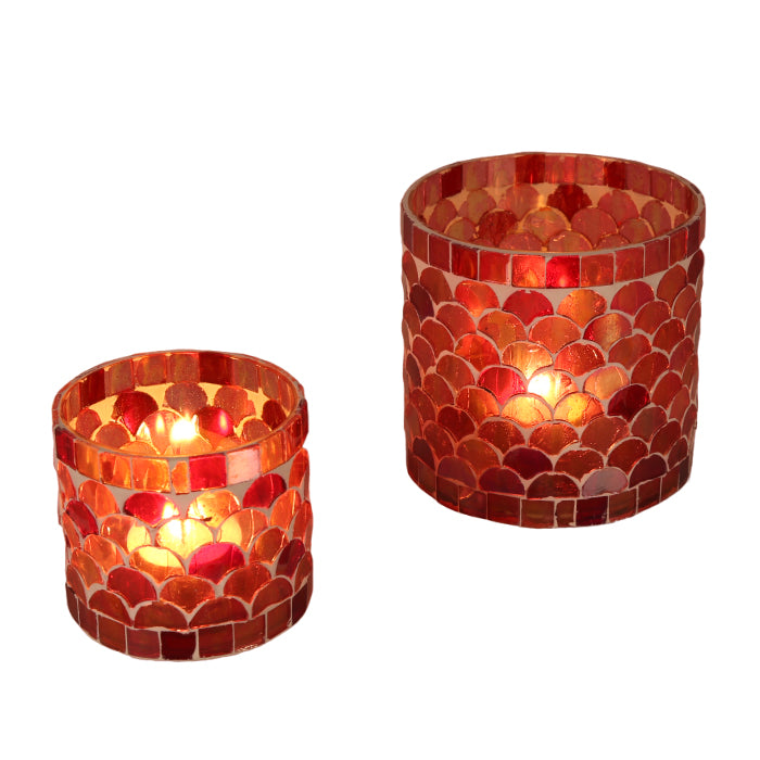 Oriental mosaic lantern Athens Red