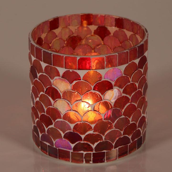 Oriental mosaic lantern Athens Red