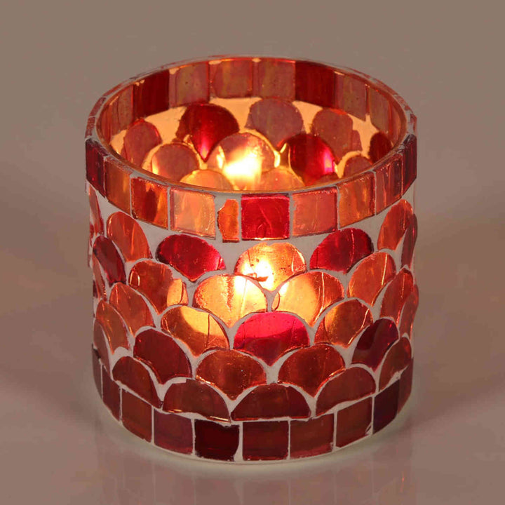 Oriental mosaic lantern Athens Red