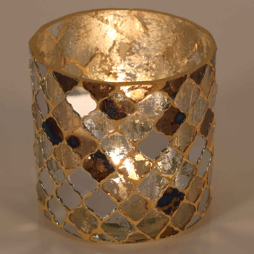 Oriental mosaic lantern Athens Gold