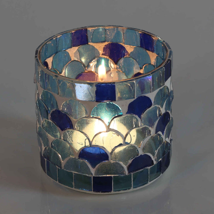 Oriental mosaic lantern Athens dark blue