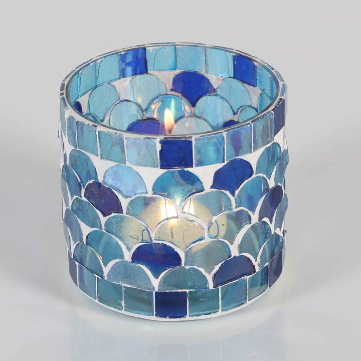 Oriental mosaic lantern Athens dark blue