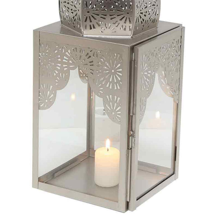 Oriental lantern Modena silver L
