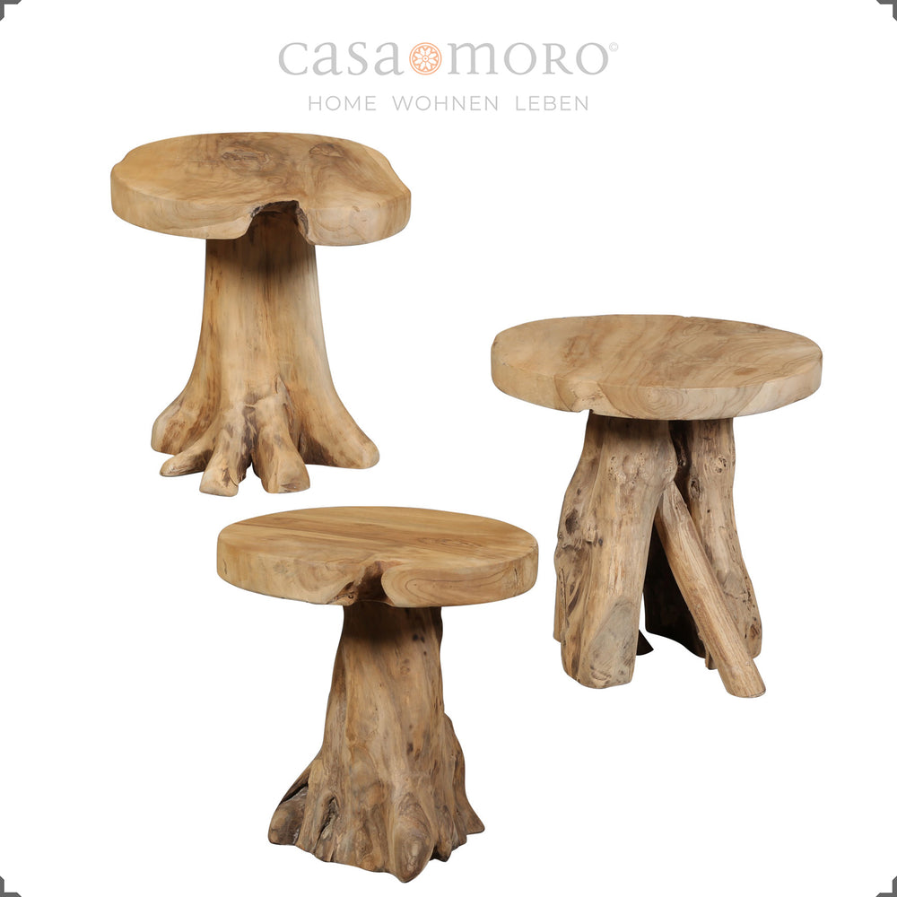 Natural teak plant stand  